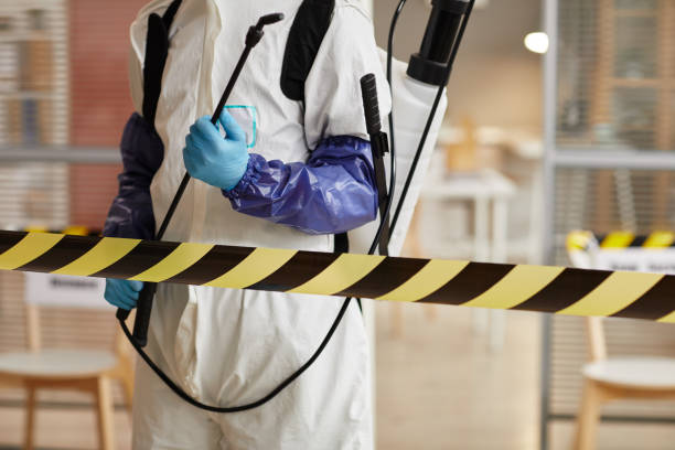 Professional Biohazard technician working in Prather, CA